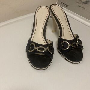 Nine West navy blue Open-Toe Chain Mules